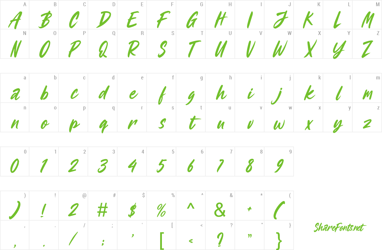 Font Garden of Fireflies preview